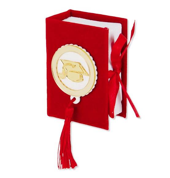 Bomboniera Scatolina libro piccolo rosso laurea novità originale 2025